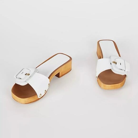 Intentionally Blank EUC Mar Clog Wooden Sandals - Picture 2 of 6